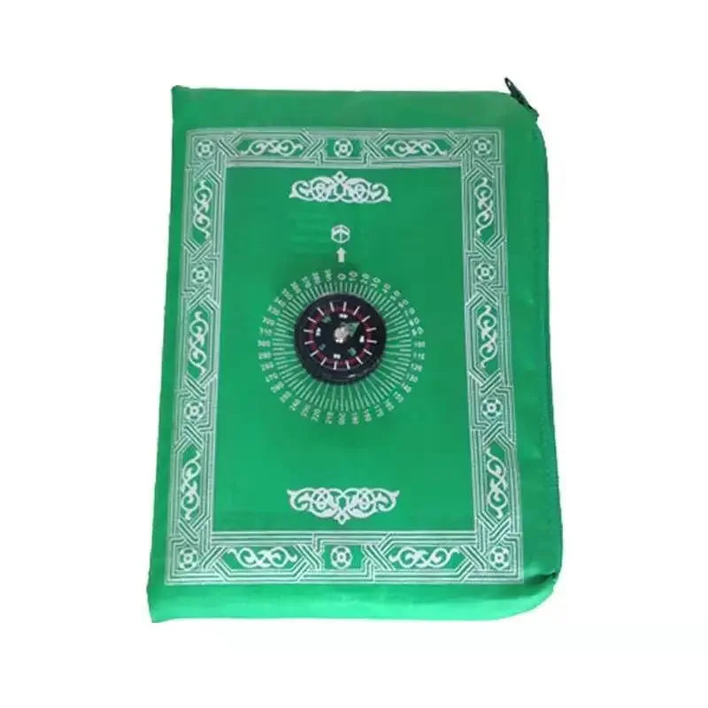 Portable Prayer Pocket Prayer Rug Islamic Gift Muslim Waterproof Praying Rug with Compass Travel Praying Blanket 100*60cm