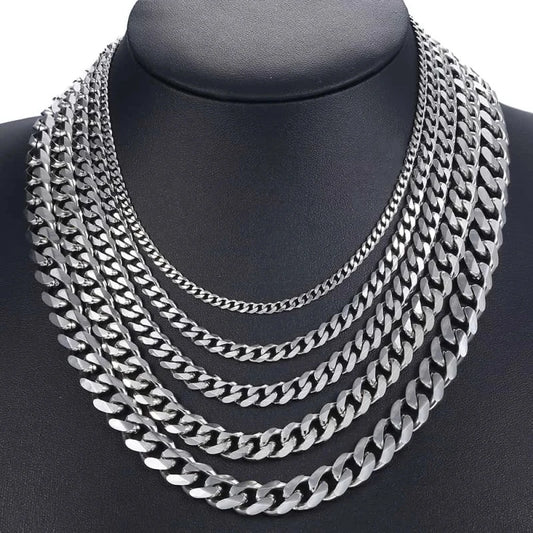 Men's 925 Sterling Silver Necklace 2/4/6/8/10/12MM 40-75cm Face Chain Necklace Lobster Clasp Men Women Engagement Jewelry Gifts