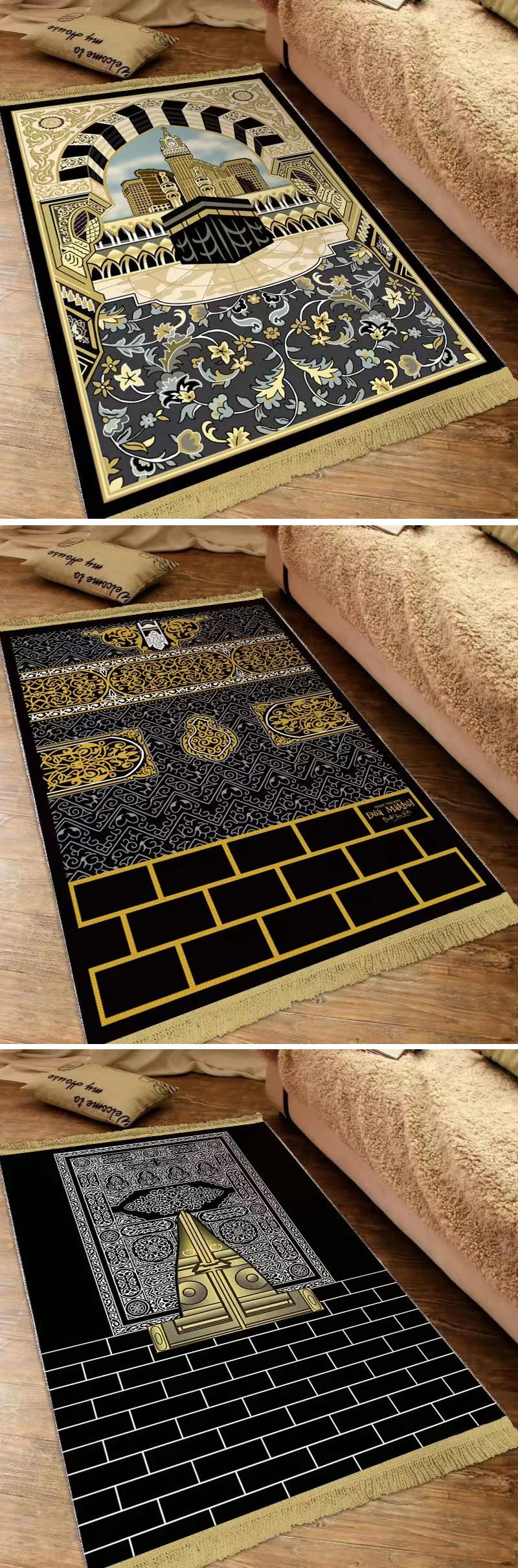 Islam Thick Prayer Rug Man Prayer Mat for Muslim Ramadan Thickened Soft Man Prayer Mat Portable Prayer Rugs kids Prayer Rug